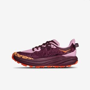 HOKA Speedgoat 6 Purple Orange Kids GS Size
